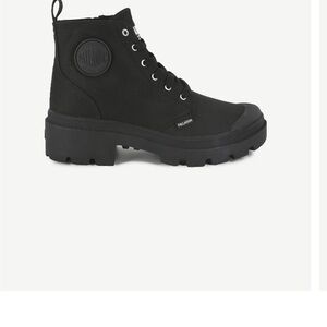 Palladium Black Lace-Up Boots